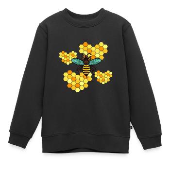 Cadeau d'abeille apiculteur - Sweat Premium enfant bio - noir - Devant - AI Model Kid Female (0cm)
