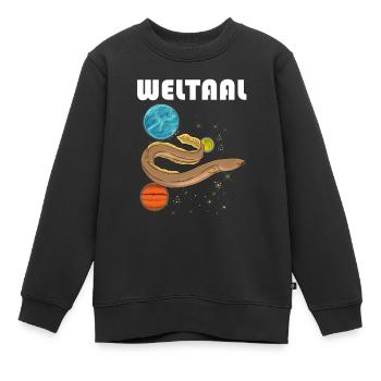 Weltaal Aal Angler - Kinder Premium Organic Sweatshirt - Schwarz - Vorne - AI Model Kid Female (0cm)
