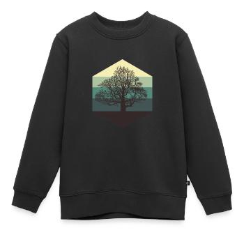 arbre - Sweat Premium enfant bio - noir - Devant - AI Model Kid Female (0cm)