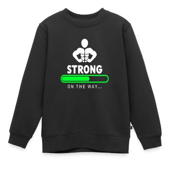 Fitness - Kinder Premium Organic Sweatshirt - Schwarz - Vorne - AI Model Kid Female (0cm)