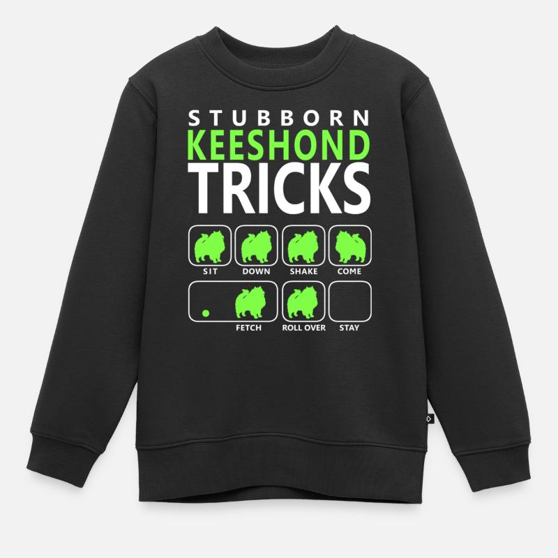 Astuces de Keeshond tenaces - Sweat Premium enfant bio - noir