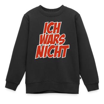 Ich wars nicht - Kinder Premium Organic Sweatshirt - Schwarz - Vorne - AI Model Kid Female (0cm)