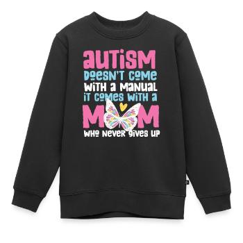 Maman de l'autisme Sensibilisation à l'autisme Super-héros de l'autisme - Sweat Premium enfant bio - noir - Devant - AI Model Kid Female (0cm)