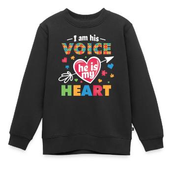 Maman de l'autisme Sensibilisation à l'autisme Super-héros de l'autisme - Sweat Premium enfant bio - noir - Devant - AI Model Kid Female (0cm)