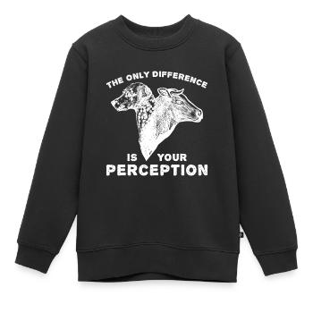Perception of animal welfare animal rights activist - Kids Premium Organic Sweatshirt - black - Front - AI Model Kid Female (0cm)