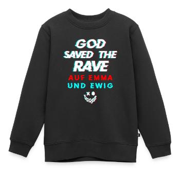 Raver - Kinder Premium Organic Sweatshirt - Schwarz - Vorne - AI Model Kid Female (0cm)