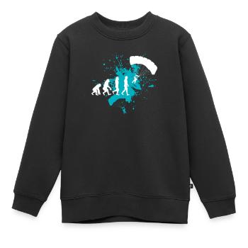 Paragliding Gleitschirm - Kinder Premium Organic Sweatshirt - Schwarz - Vorne - AI Model Kid Female (0cm)
