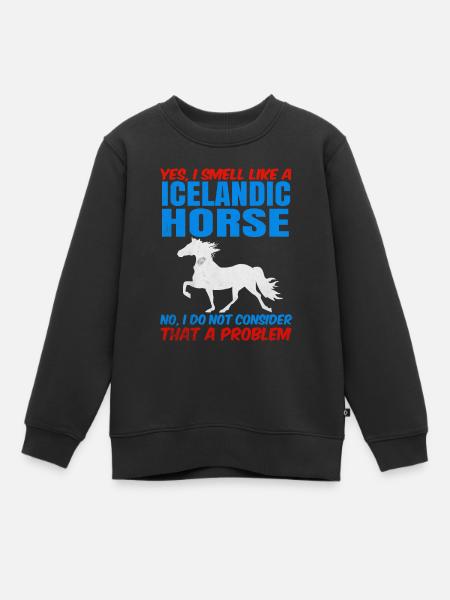 Cheval islandais - Sweat Premium enfant bio - noir
