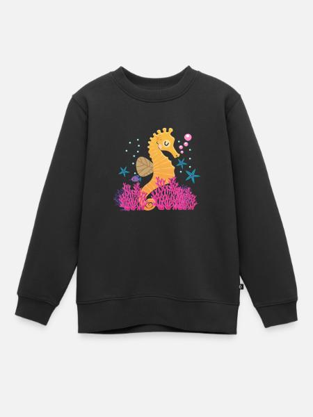Hippocampe hippocampe - Sweat Premium enfant bio - noir