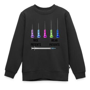 Infirmière amusante - Sweat Premium enfant bio - noir - Devant - AI Model Kid Female (0cm)