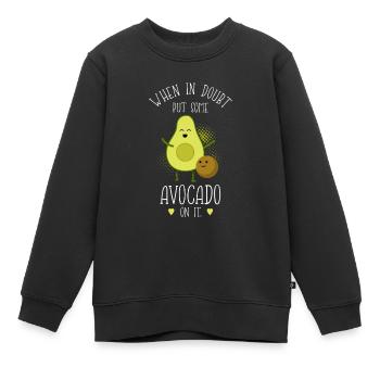 Avocado - Kinder Premium Organic Sweatshirt - Schwarz - Vorne - AI Model Kid Female (0cm)