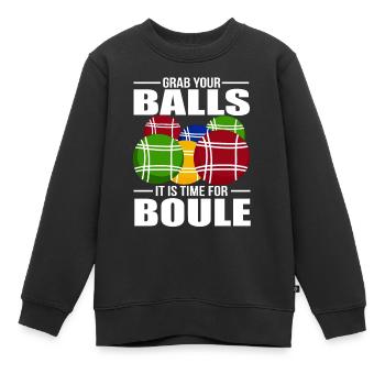 Pétanque - Kinder Premium Organic Sweatshirt - Schwarz - Vorne - AI Model Kid Female (0cm)