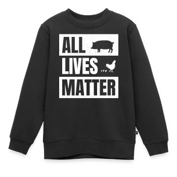 Activiste des droits des animaux activiste des droits des animaux veganisme vegan - Sweat Premium enfant bio - noir - Devant - AI Model Kid Female (0cm)