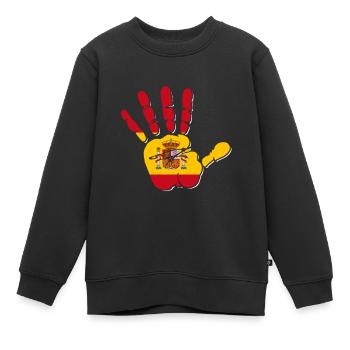 Spanien - Kinder Premium Organic Sweatshirt - Schwarz - Vorne - AI Model Kid Female (0cm)