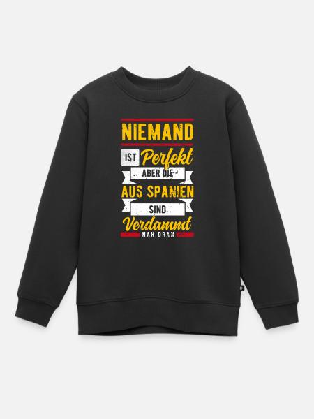 Spanien - Kinder Premium Organic Sweatshirt - Schwarz