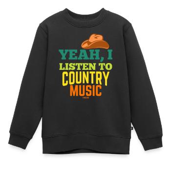 Countrymusik Western America Linedance - Sweat Premium enfant bio - noir - Devant - AI Model Kid Female (0cm)