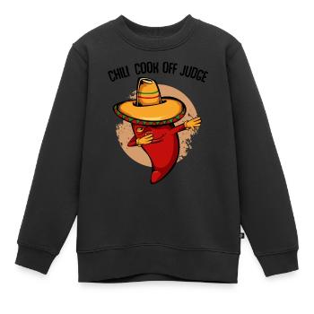 Chili chili pepper - Sweat Premium enfant bio - noir - Devant - AI Model Kid Female (0cm)