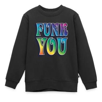 Funk You - Kinder Premium Organic Sweatshirt - Schwarz - Vorne - AI Model Kid Female (0cm)