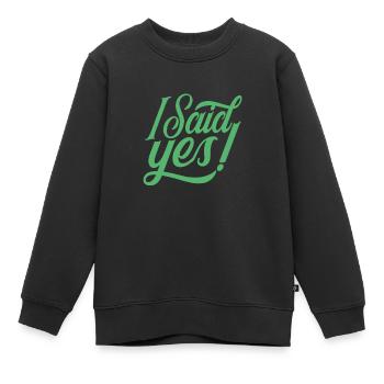 Heiratsantrag - Kinder Premium Organic Sweatshirt - Schwarz - Vorne - AI Model Kid Female (0cm)