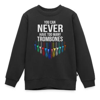 Posaune - Kinder Premium Organic Sweatshirt - Schwarz - Vorne - AI Model Kid Female (0cm)