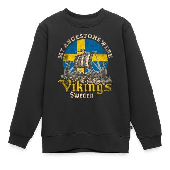 Schwedischer Wikinger - Kinder Premium Organic Sweatshirt - Schwarz - Vorne - AI Model Kid Female (0cm)