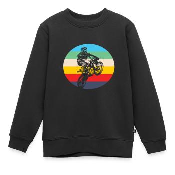 Motocross motocross moto vêtements de motocross - Sweat Premium enfant bio - noir - Devant - AI Model Kid Female (0cm)