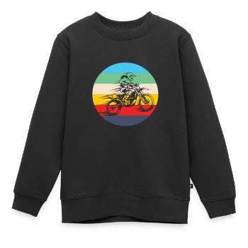 Motocross Motocross Ladies Motocross Girls - Sweat Premium enfant bio - noir - Devant - AI Model Kid Female (0cm)