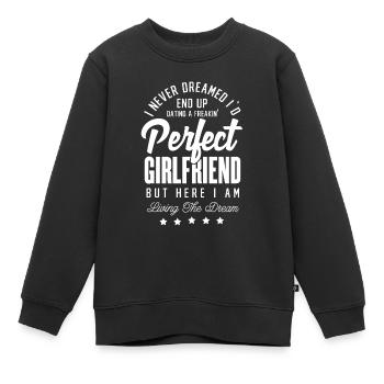 petite amie - Sweat Premium enfant bio - noir - Devant - AI Model Kid Female (0cm)