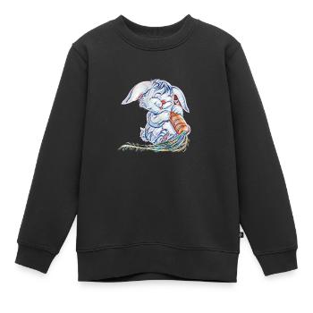 lièvre - Sweat Premium enfant bio - noir - Devant - AI Model Kid Female (0cm)
