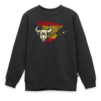 Spanien - Kinder Premium Organic Sweatshirt - Schwarz - Vorne - AI Model Kid Female (0cm)