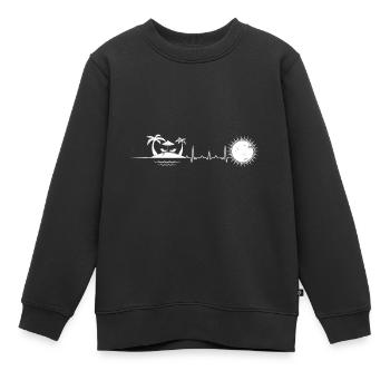 Cool cadeau de soleil de plage de vacances d'été - Sweat Premium enfant bio - noir - Devant - AI Model Kid Female (0cm)