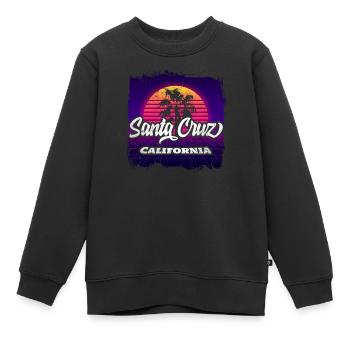 Santa Cruz en Californie - Sweat Premium enfant bio - noir - Devant - AI Model Kid Female (0cm)