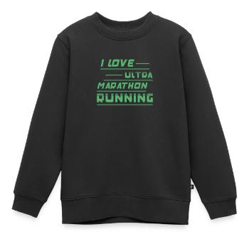 Team Ultramarathon Läufer Ultramarathoner Ultra - Kinder Premium Organic Sweatshirt - Schwarz - Vorne - AI Model Kid Female (0cm)