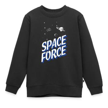 Force spatiale - Sweat Premium enfant bio - noir - Devant - AI Model Kid Female (0cm)