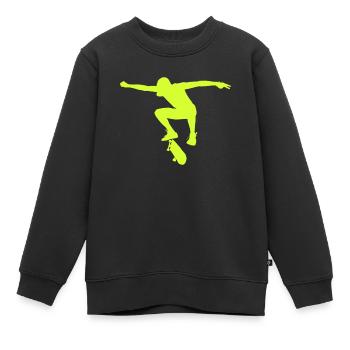 Skateboarder - Kinder Premium Organic Sweatshirt - Schwarz - Vorne - AI Model Kid Female (0cm)