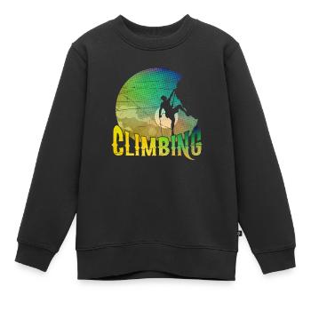 Klettern Kletterer - Kinder Premium Organic Sweatshirt - Schwarz - Vorne - AI Model Kid Female (0cm)