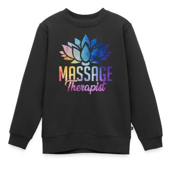 Massage Therapist - Kinder Premium Organic Sweatshirt - Schwarz - Vorne - AI Model Kid Female (0cm)