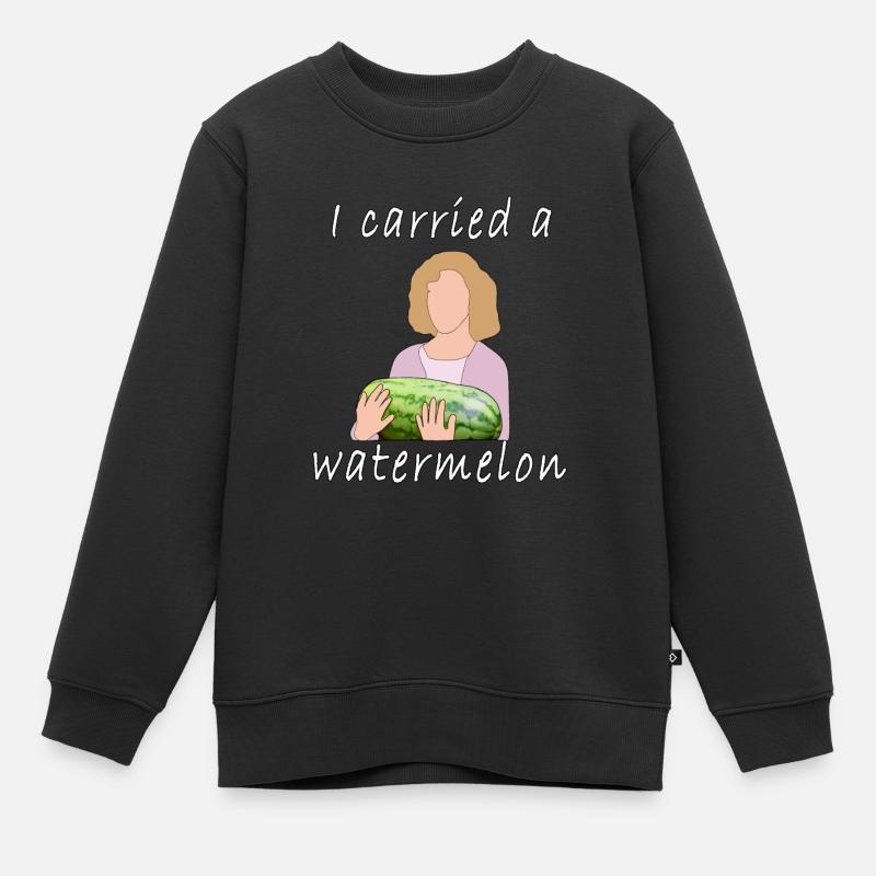 J'ai porté une pastèque - Sweat Premium enfant bio - noir
