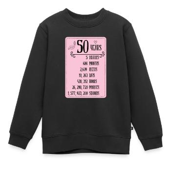 50. Geburtstagsparty 50 Jahre alt Lustig Geschenk - Kinder Premium Organic Sweatshirt - Schwarz - Vorne - AI Model Kid Female (0cm)