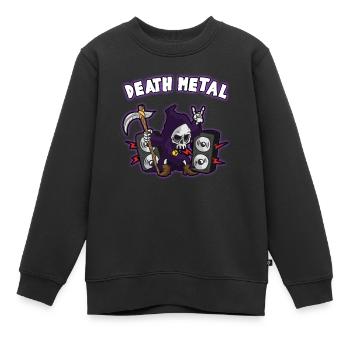 DEATH METAL - Kinder Premium Organic Sweatshirt - Schwarz - Vorne - AI Model Kid Female (0cm)