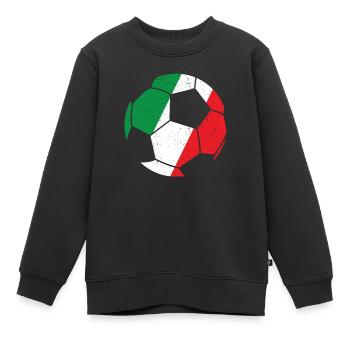 Drapeau italien - Maillot de foot - Italian Pride Shir - Sweat Premium enfant bio - noir - Devant - AI Model Kid Female (0cm)