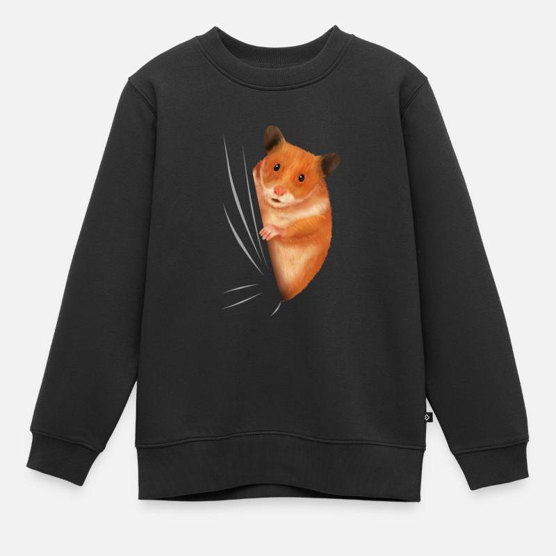 Hamster hamster lover gift - Kids Premium Organic Sweatshirt - black