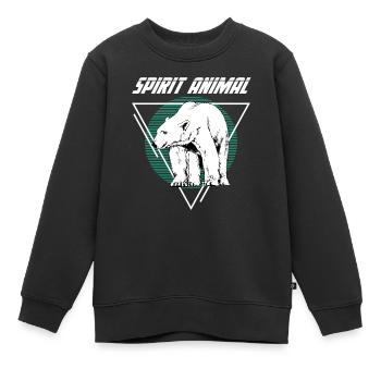Polar Bear - Kinder Premium Organic Sweatshirt - Schwarz - Vorne - AI Model Kid Female (0cm)