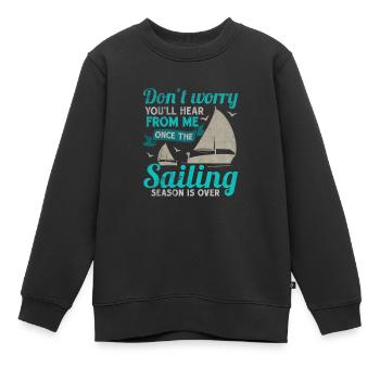 Segeln Regatta Skipper Boot Geschenk Segelboot - Kinder Premium Organic Sweatshirt - Schwarz - Vorne - AI Model Kid Female (0cm)