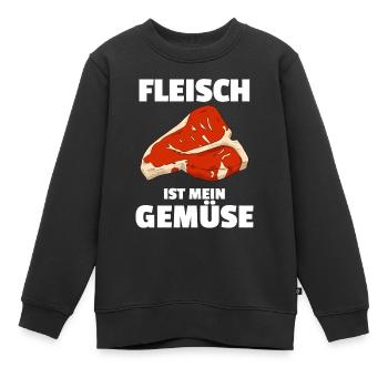Fleisch Ist Mein Gemüse Fleischesser - Kinder Premium Organic Sweatshirt - Schwarz - Vorne - AI Model Kid Female (0cm)