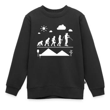 Posaune Posaune Evolution - Kinder Premium Organic Sweatshirt - Schwarz - Vorne - AI Model Kid Female (0cm)