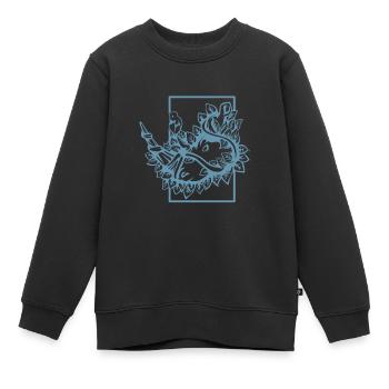 Protection de l'environnement et du climat Rhino face - Sweat Premium enfant bio - noir - Devant - AI Model Kid Female (0cm)