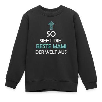 Beste Mami Mami Geschenkidee - Kinder Premium Organic Sweatshirt - Schwarz - Vorne - AI Model Kid Female (0cm)