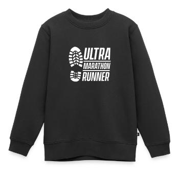 Ultra Marathon Läufer Ultramarathonläufer - Kinder Premium Organic Sweatshirt - Schwarz - Vorne - AI Model Kid Female (0cm)