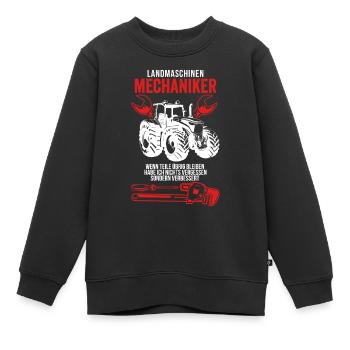 Landmaschinen Mechaniker Geschenkidee - Kinder Premium Organic Sweatshirt - Schwarz - Vorne - AI Model Kid Female (0cm)